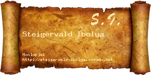 Steigervald Ibolya névjegykártya