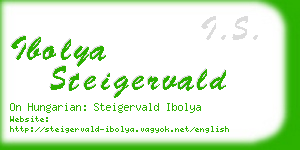 ibolya steigervald business card